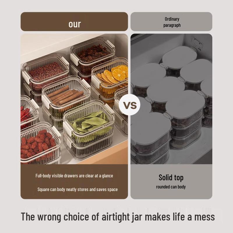 Stackable Spice Storage Box - Kitchen Seasoning Sealing Can