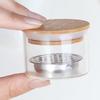 Round Nail Brush Cleaner Cup Transparent Glass Brushes Washing Cup  Acrylic Brushes