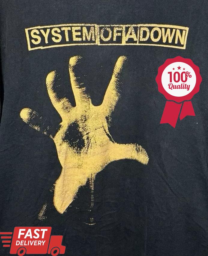 Vintage System of a Down Rare Band T-Shirt Black Unisex T-Shirt L
