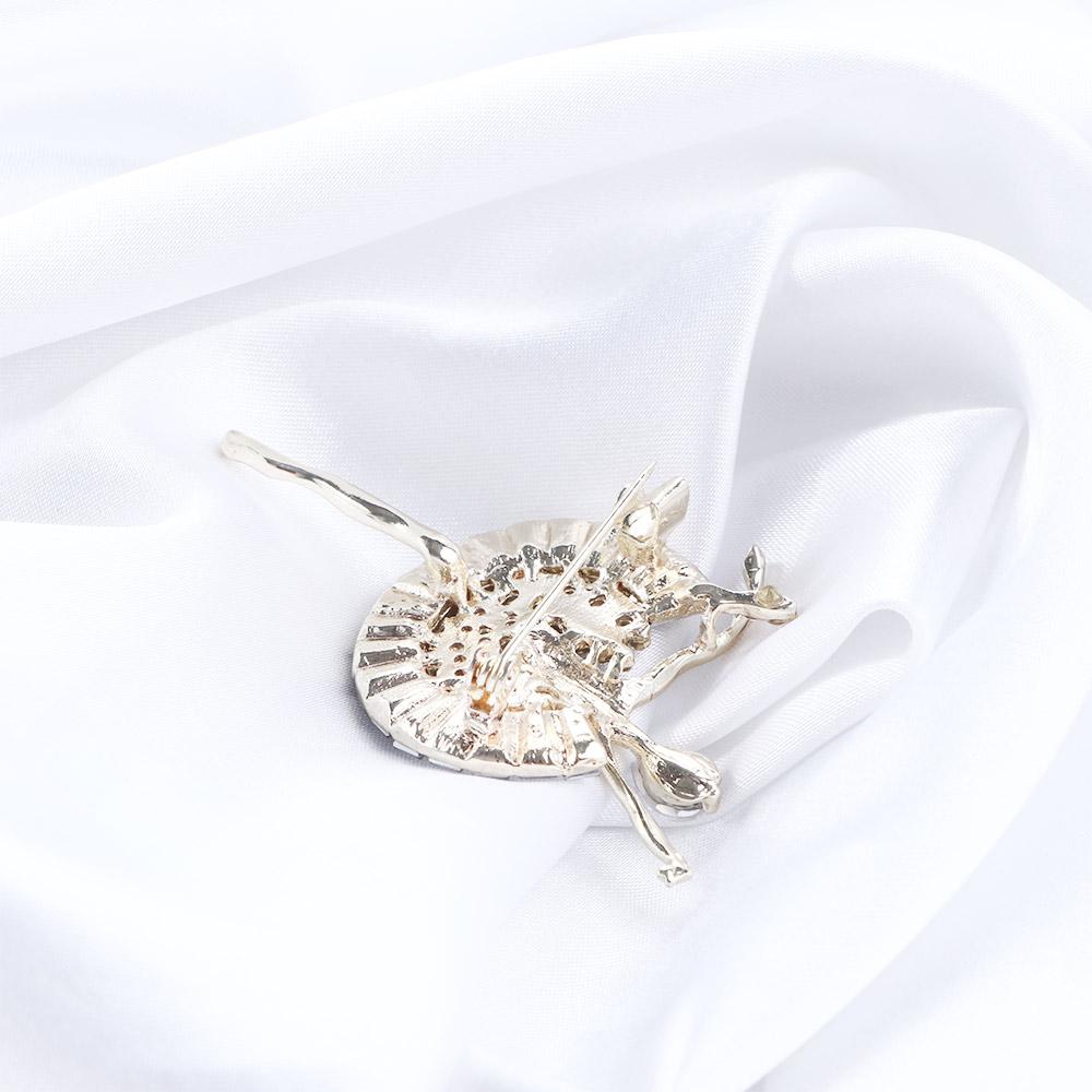 Clothing Accessories Rhinestone Brooch Women's Brooch Ballerina Pin Ballet Girl Brooch Korean Style