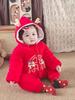 Chinese Style 300g Winter Romper - Thick Baby Clothes, Festive First Birthday and New Year Outfit