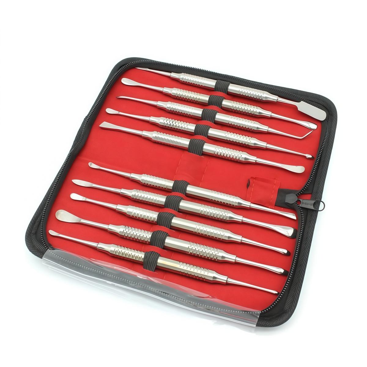 

10 шт./набор Двусторонний периостальный элеватор для зубных имплантатов Инструмент для ретракции Сепаратор Стоматологические хирургические материалы