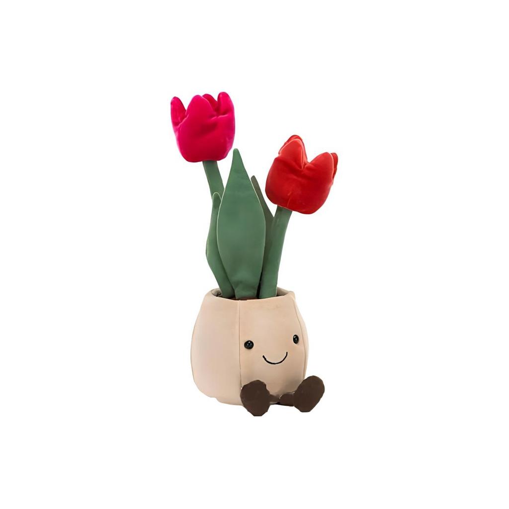 Jellycat Fun Plant Series Tulip Flower Jar Funny Doll Plush Doll Sitting 30cm High