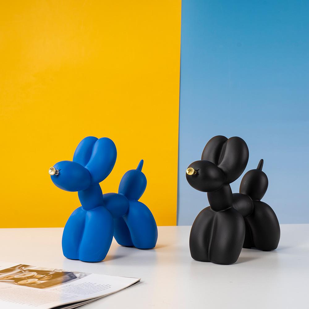 Golden Balloon Dog Resin Ornament for Home, Office, & Living Room Decor