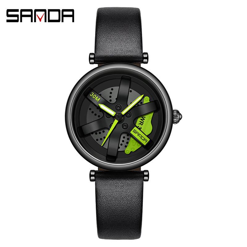 Sanda Meilleure Vente 1088 Montre pour Adolescent: Personnalisé, Cadran Rotatif 3D, Tendance, Quartz Étanche.