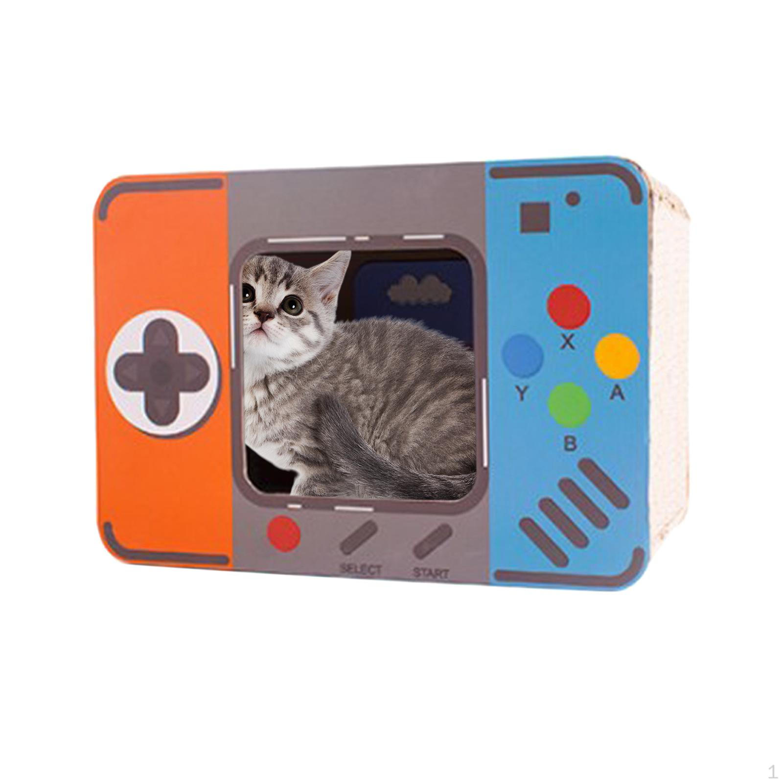 

Cardboard Cat House Play Catnip Tent for Kitten Floor Furniture Living Room Car Sofa Dog game console