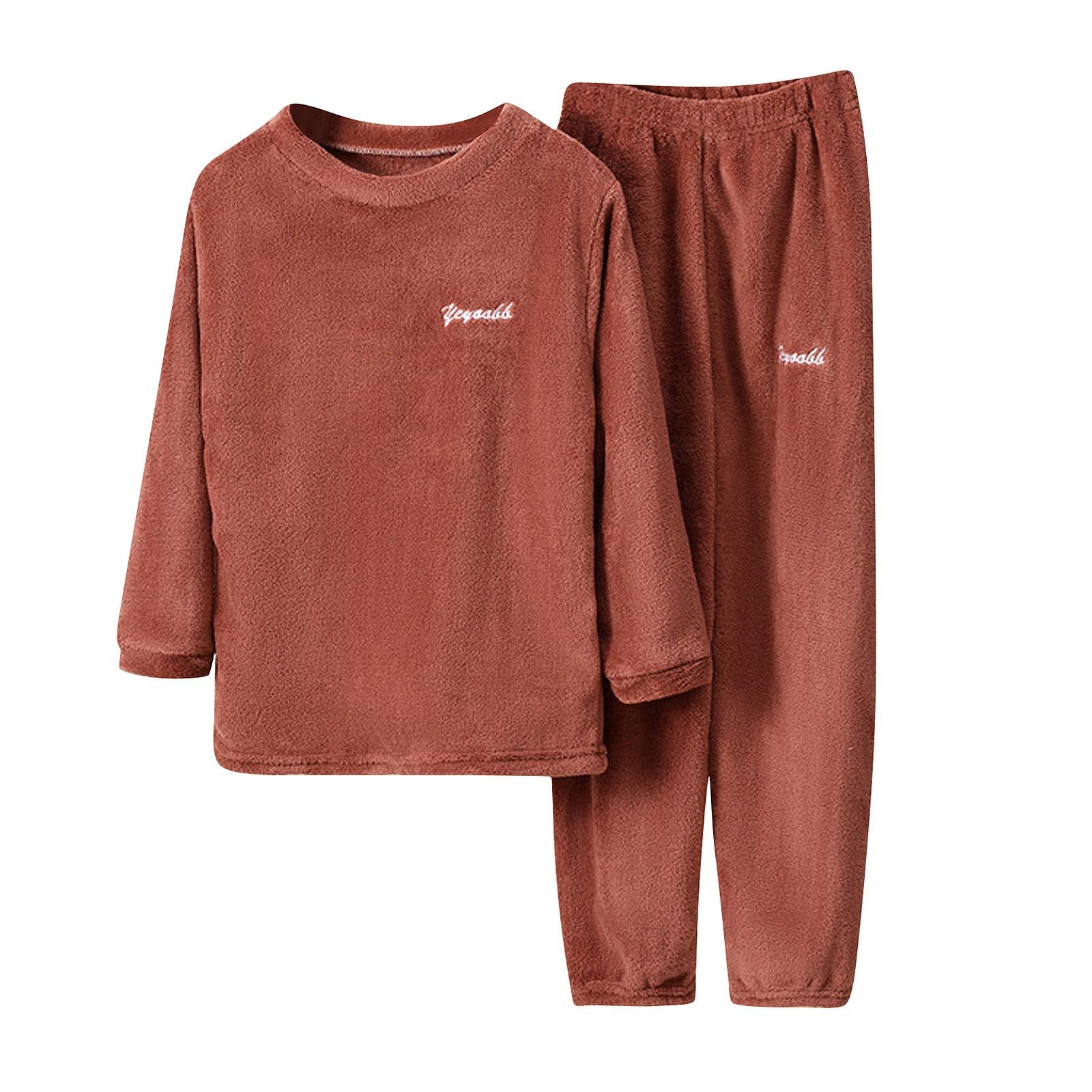 

Детский коралловый бархатный пижамный комплект Детская домашняя одежда для лица 110 красный