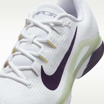 Nike Court Air Zoom Vapor 12 HC Weiß Volt Dunkle Rosine
