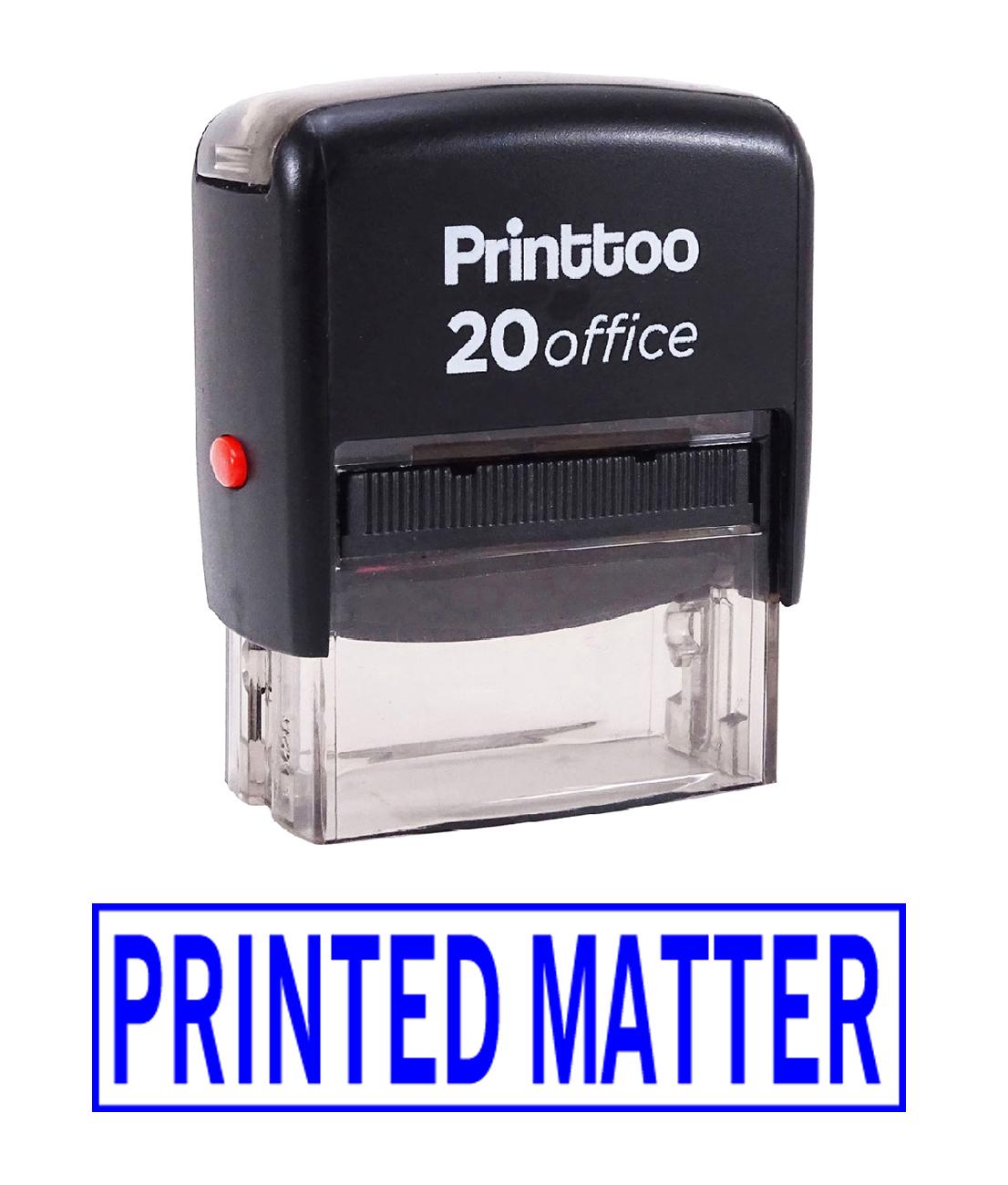 

Printtoo Self Inking PRINTED MATTER Rubber Stamp Office Stationary Custom 14 mm x 38 mm (Approx) синій