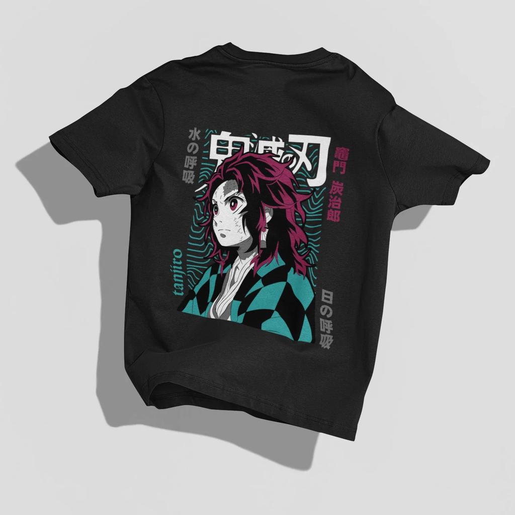 Anime Demon Slayer Character Graphic TShirt 100Cotton Oversized unisex Shirt Unisex Short Sleeve ONeck New Y2k Selling Popular