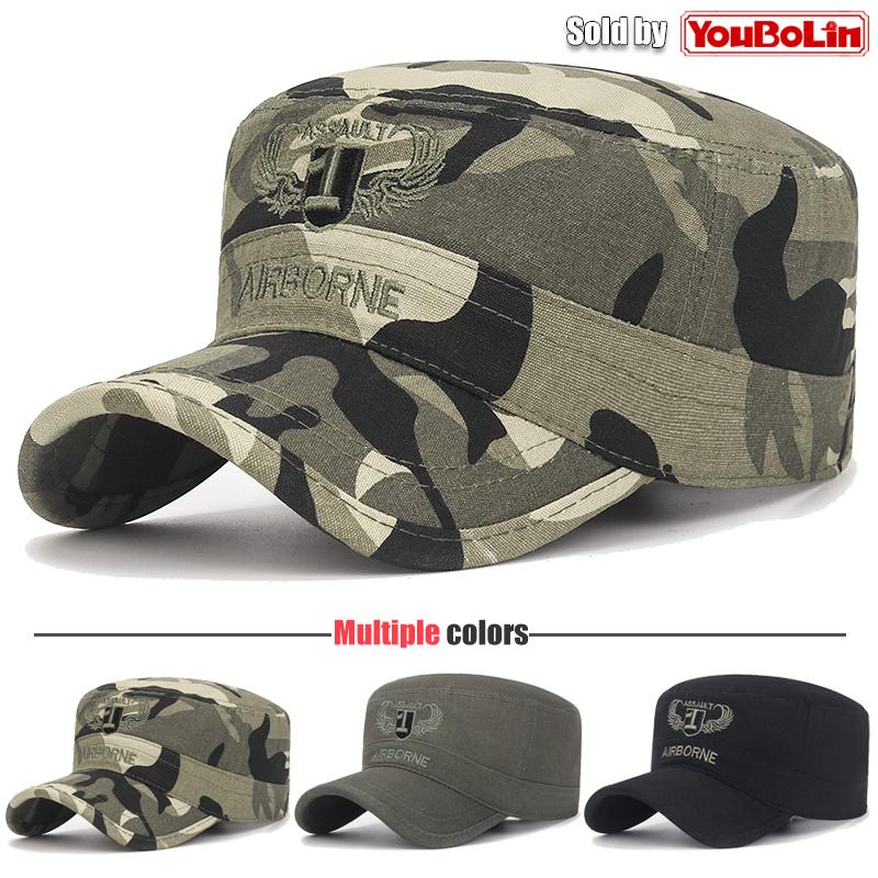 Yto Household Items Men's Airborne Airborne Commando Cadet Flat Cap Sun Hat Trucker Caps Dad Hats All-Match Trendy