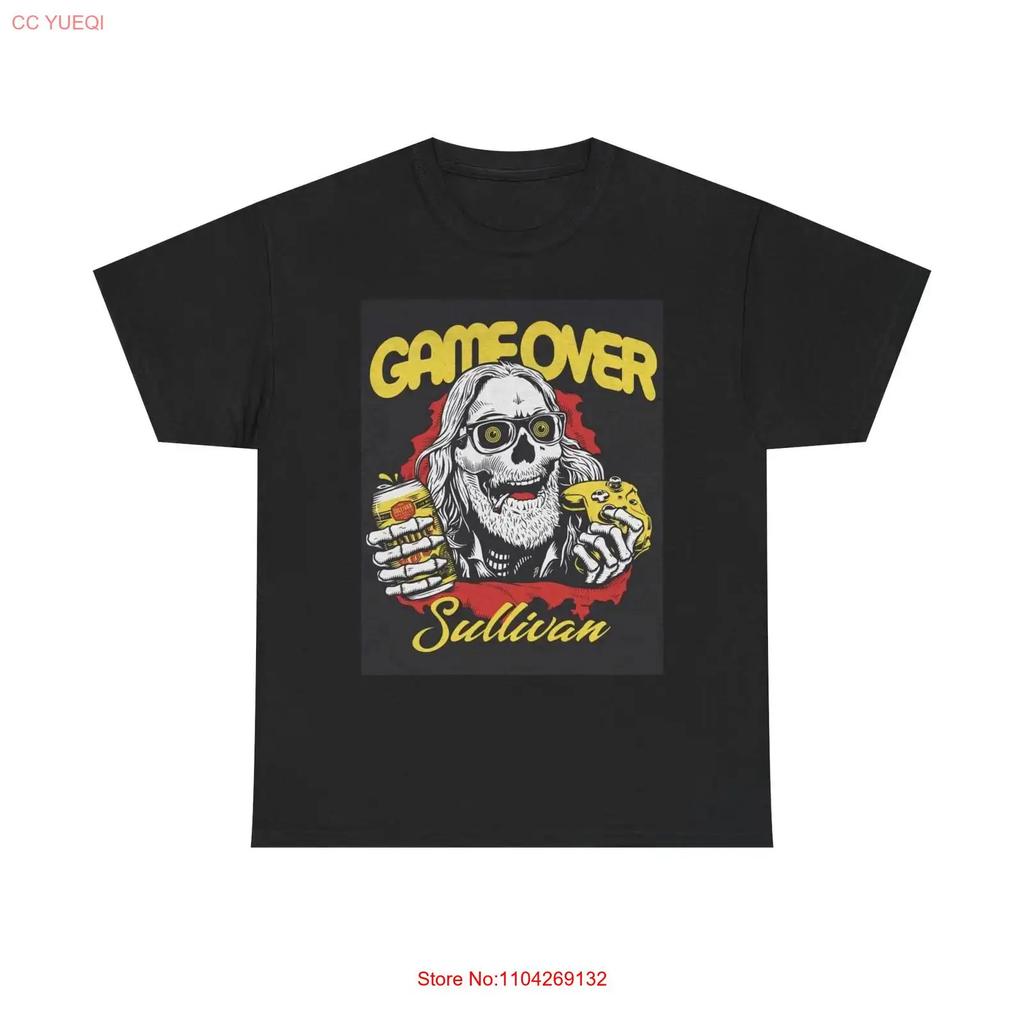 Game Over Sullivan T Shirt Retro Gaming Heavy Cotton Vintage Streetwear Breathable Soft Designer Clothes Graphic