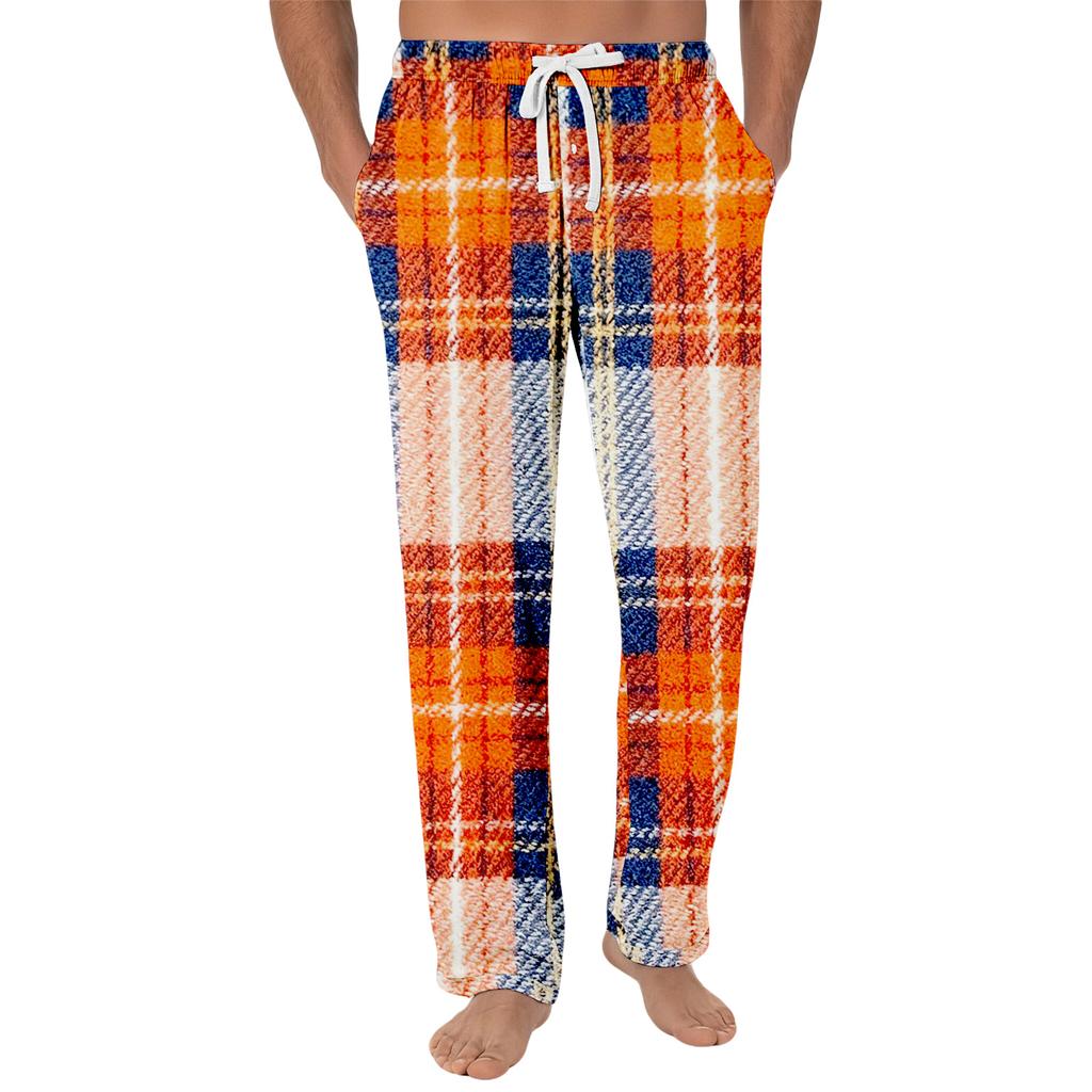 Gestreifte Pyjamahose Nachtwäsche Lässig Kordelzug Elastischer Bund Hose Bequem Gerade Yoga Lockere Hose