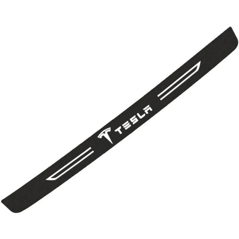 Carbon Fiber Car Door Sill Threshold Trunk Rear Stickers Scuff Scratch for Tesla Model 3 Y S X Roadster P85D P90D P100D Decal