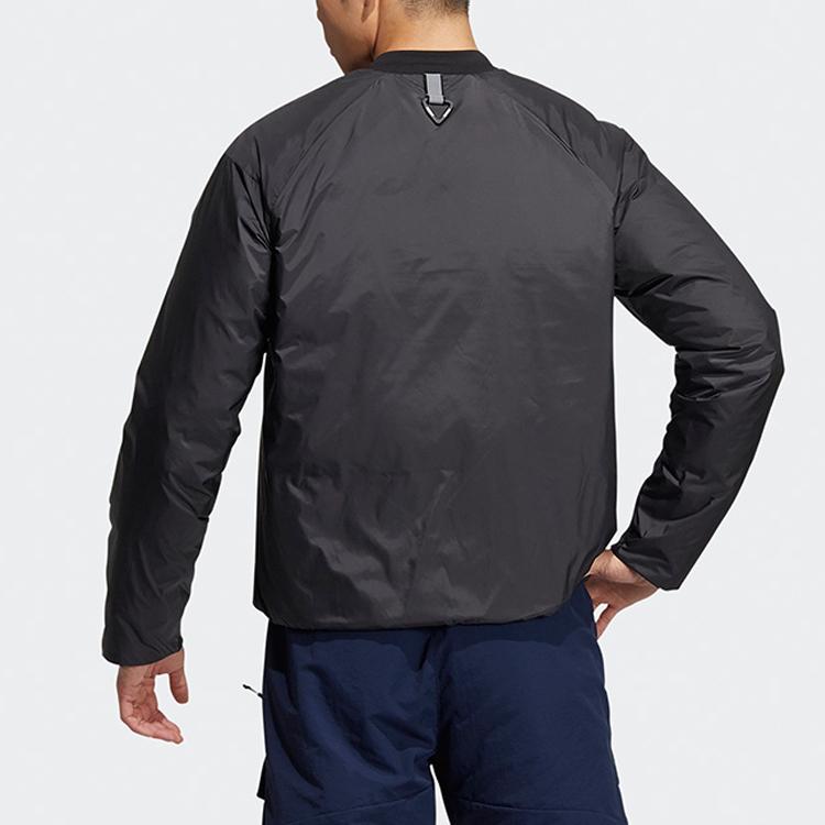 Adidas Logo Print Zip Hooded 3-in-1 Long Down Jacket Unisex Outerwear Black H13847