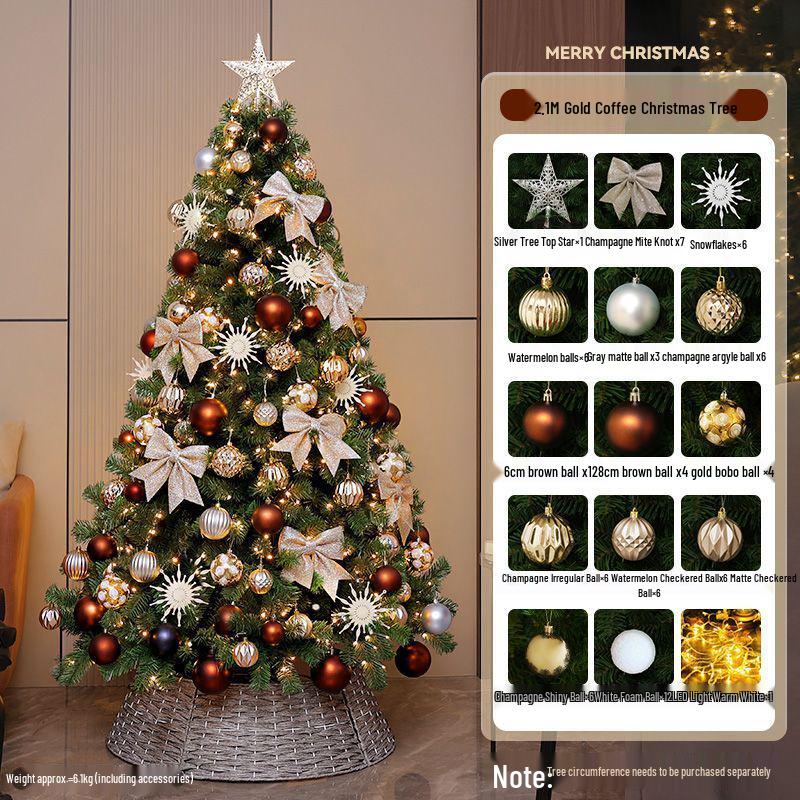 2025 White Flocked Snowy Christmas Tree Set with DIY Ornaments for Home Living Room