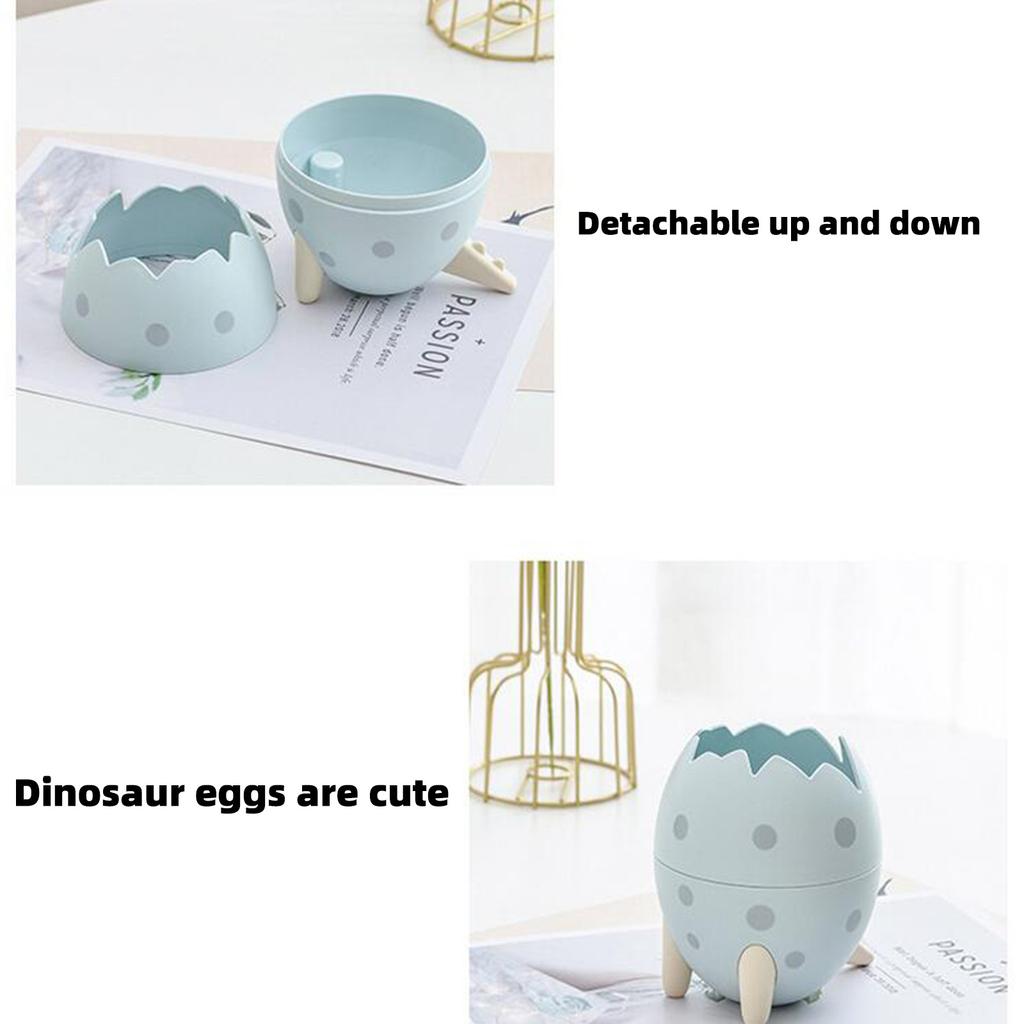 Cartoon Dinosaur Egg Desktop Storage Container with Detachable Lid and Stable Legs for Organizing Small Items and Office Supplies