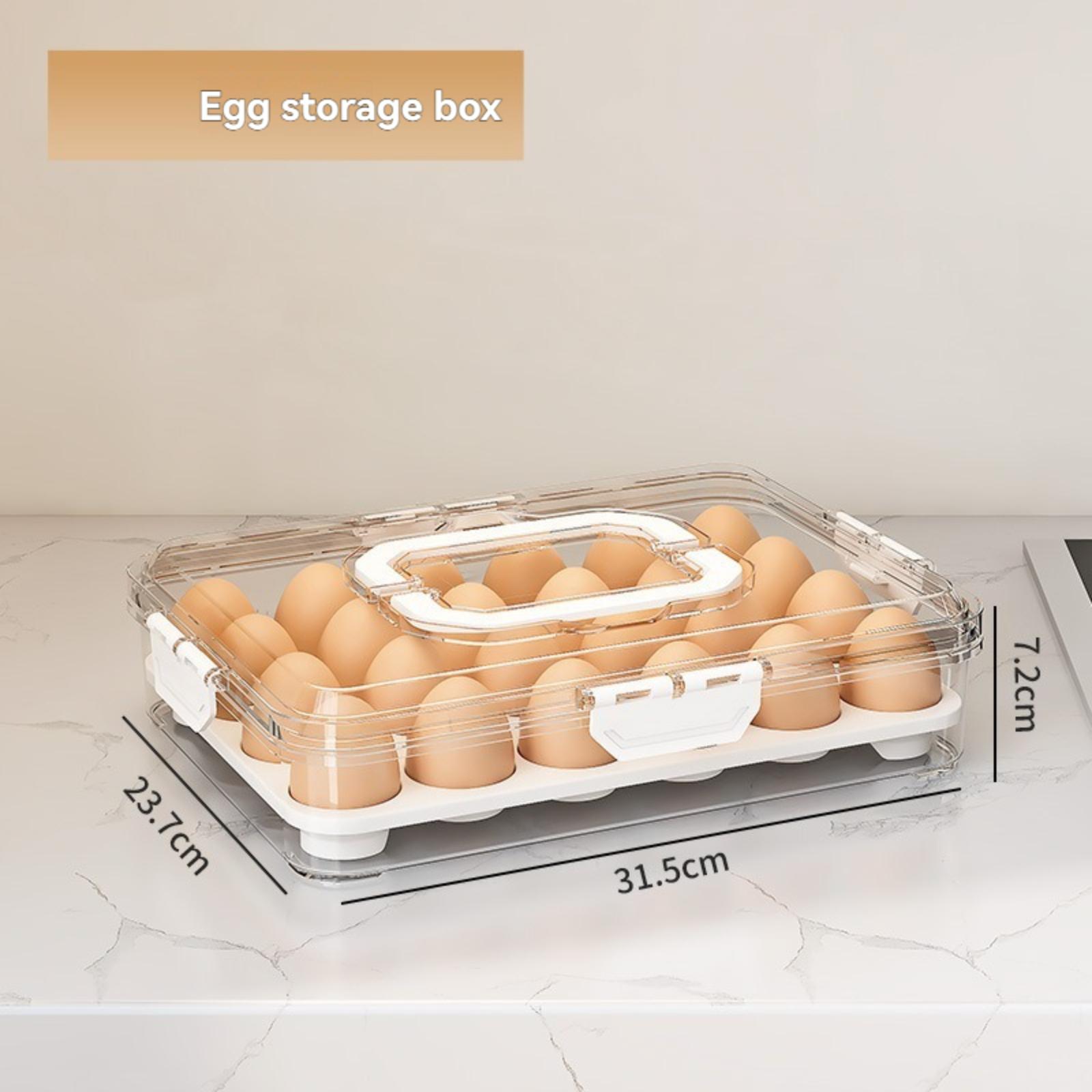 

2PCS Refrigerator Egg Holder Multi-purpose Sealed Fresh-keeping Storage Box Fruit and Vegetable Boxes Seasoning Organizer Box