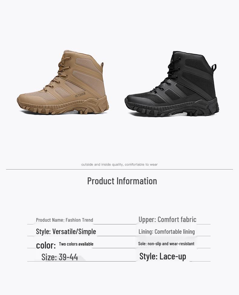 Men's Tactical Hiking and Military Boots: Large Size, Outdoor, Desert, and Off-Road