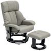 Relaxation Chair Massage Function TV Chair with Side Pocket, Faux Leather, Grey