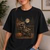 Ghost Raccoon Halloween T-Shirt, Funny Pumpkin Raccoon Graphic Tee, Spooky Fall Animal Shirt, Cute Comfort Colors® Halloween Gift