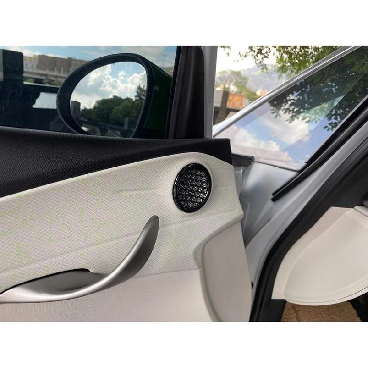 For BYD Dolphin Atto 2 EA1   Car Accessories Carbon Fiber Style Door Panel Loudspeaker Cover Decoration