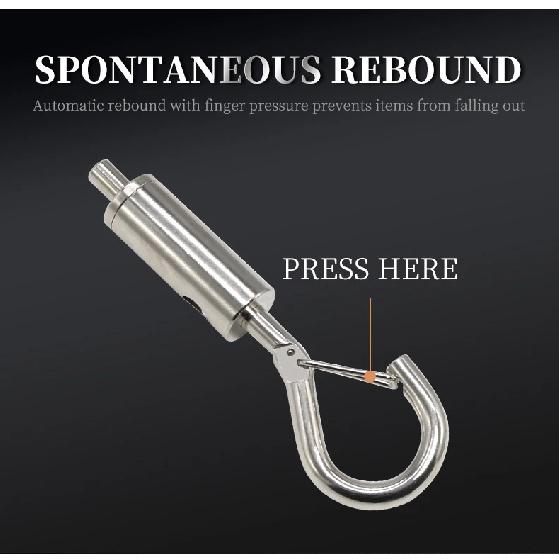 1.5mm/2mm/3mm stainless steel wire rope with adjustable spring hook, clothesline hanging rope