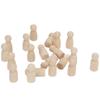 20pcs Wooden Peg Dolls Uned Angel Shape Toddler Wood Doll Bodies for Children   Craft Toys Gifts Graffiti