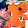 Anime Dragon Ball Armor Short-sleeved T-shirt, Goku Cos Printed Top, Casual and Quick-drying Trend Tee