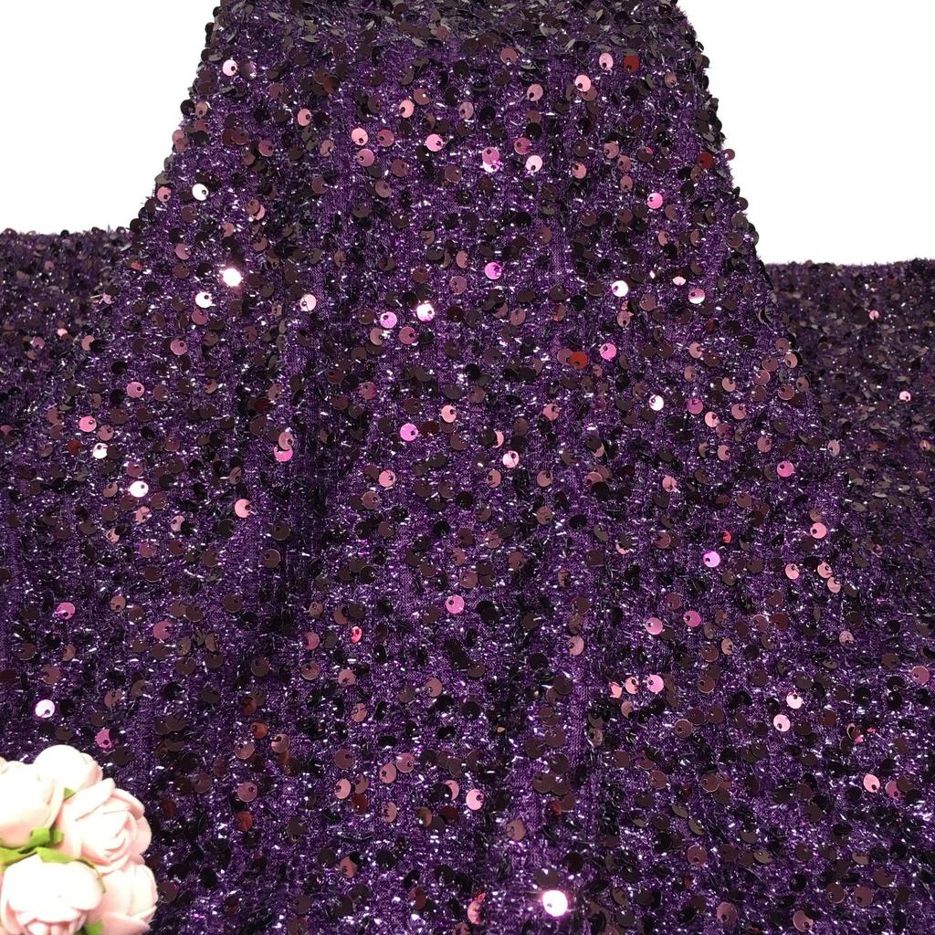 Technology Good Price 5MM Shine Ground Tulle Sequin Fabric Colorful Embroidered Sequin Fabric for Women Wedding Dress for Girls