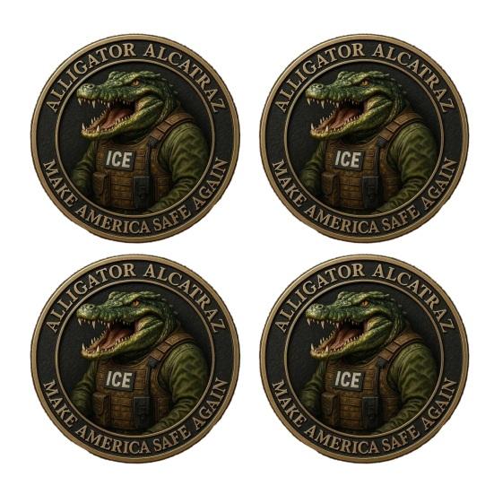 Krokodýl Vězeň Mugshot Mince Florida Everglades Vězeňské Memorabilia Mince Vtipná Historie Zločinu Výzvová Mince Sběratelský Dárek pro Muže Sběratele Mincí