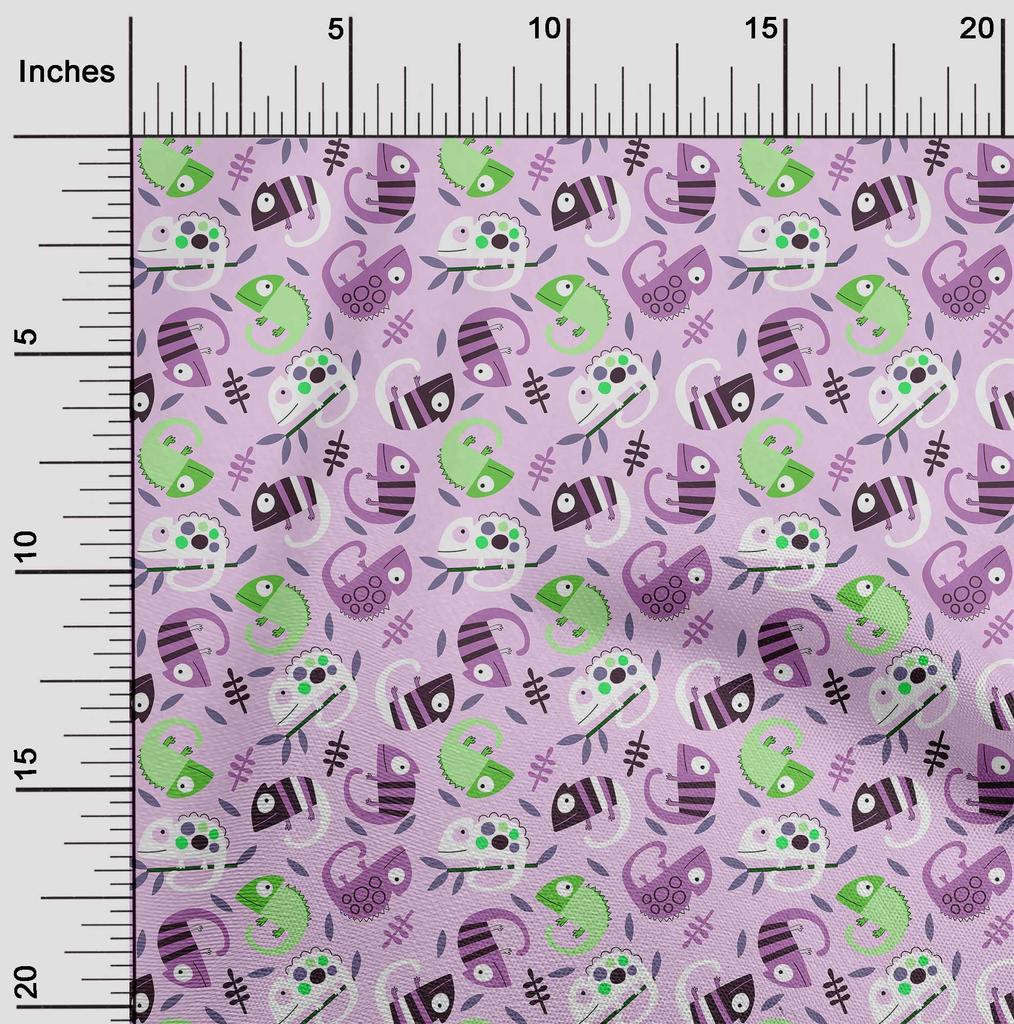 oneOone Cotton Flex Amethyst Fabric Kids Animal Sewing Fabric by The Yard Printed DIY Clothing Sewing Supplies 40 Inch