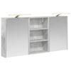 Bathroom Cabinet Set 3 Pcs 126 X 16 X 62.5 Cm Engineered Wood