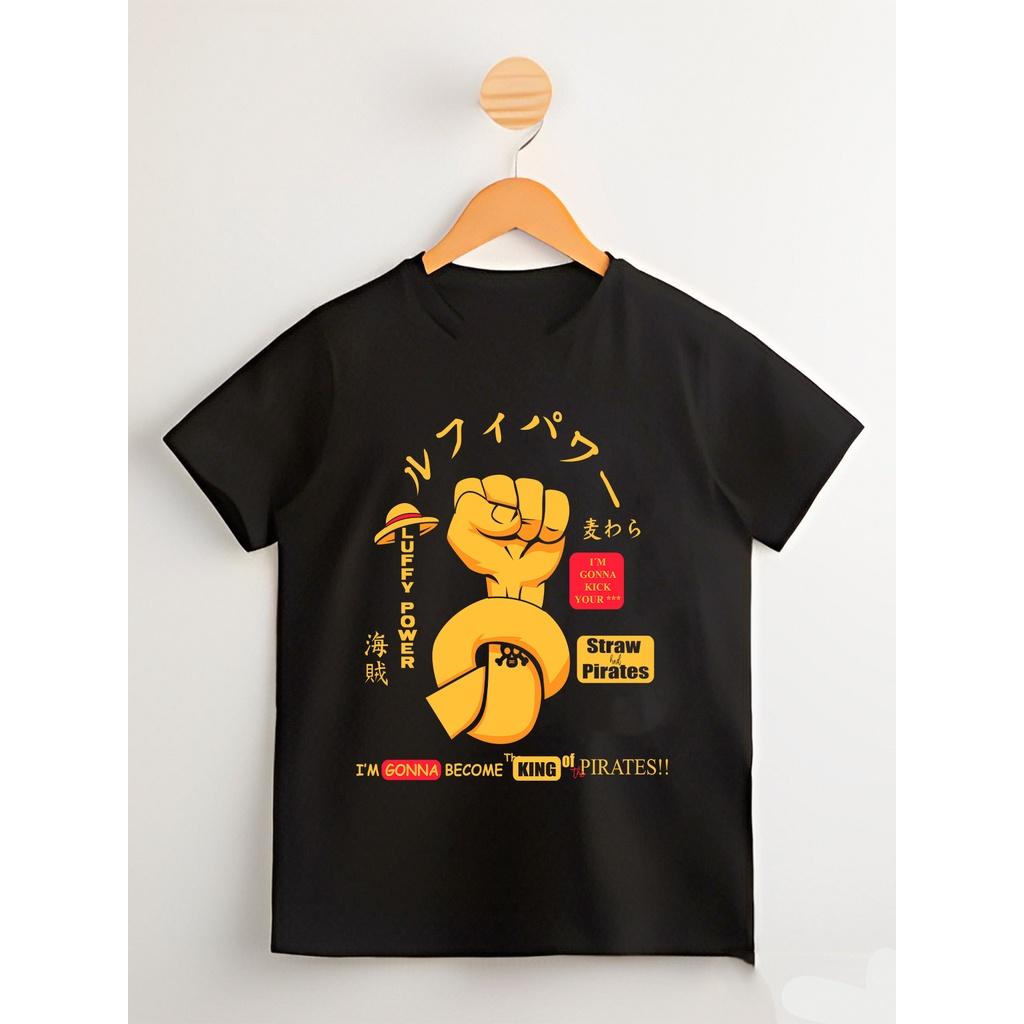 ONE PIECE Luffy Japan Anime Herren Damen Sommer T-Shirt Print Harajuku Vintage Kurzarm Übergroß Locker Lässig Komfort Y2k Top