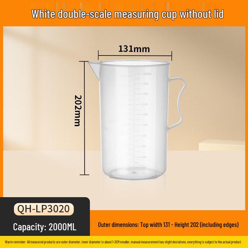 ZISIZ Plastic Measuring Cup with Dual Scale