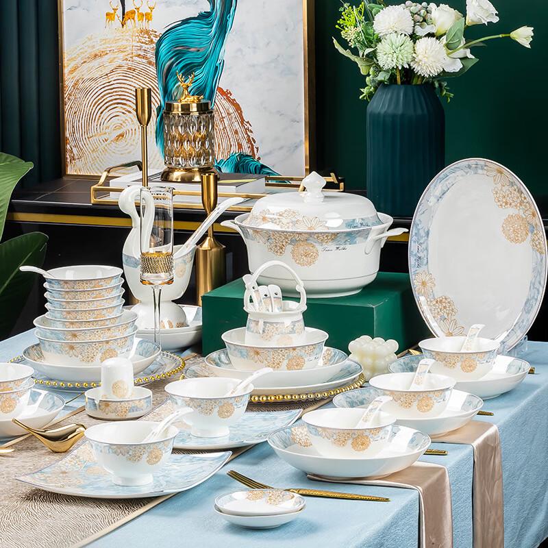 Jingqingfu Jingdezhen Premium Ceramic Dinnerware Set