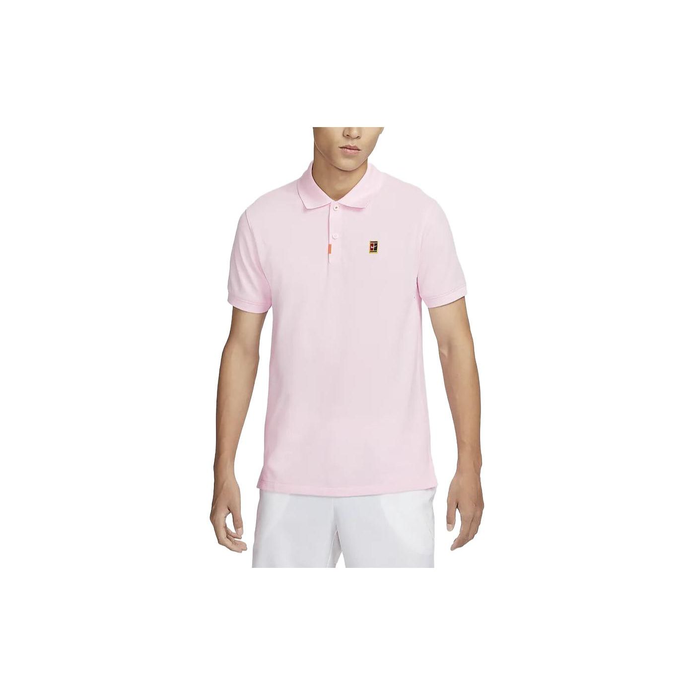 

Nike Men s NikeCourt Slim-Fit Polo Shirt Pink DA4380-663 L