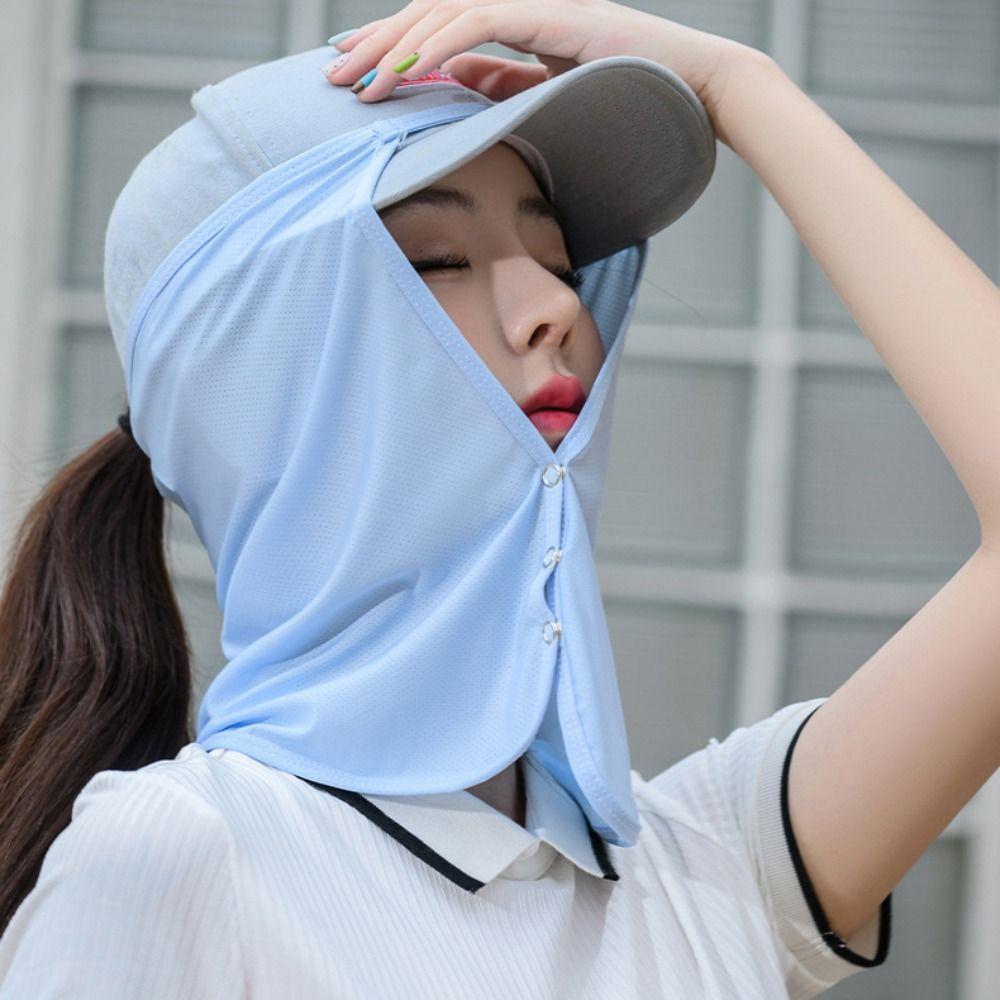 Shawl Ice Silk Sunscreen Mask Quick Drying Face Veil Adjustable Cycling Scarf  Cycling