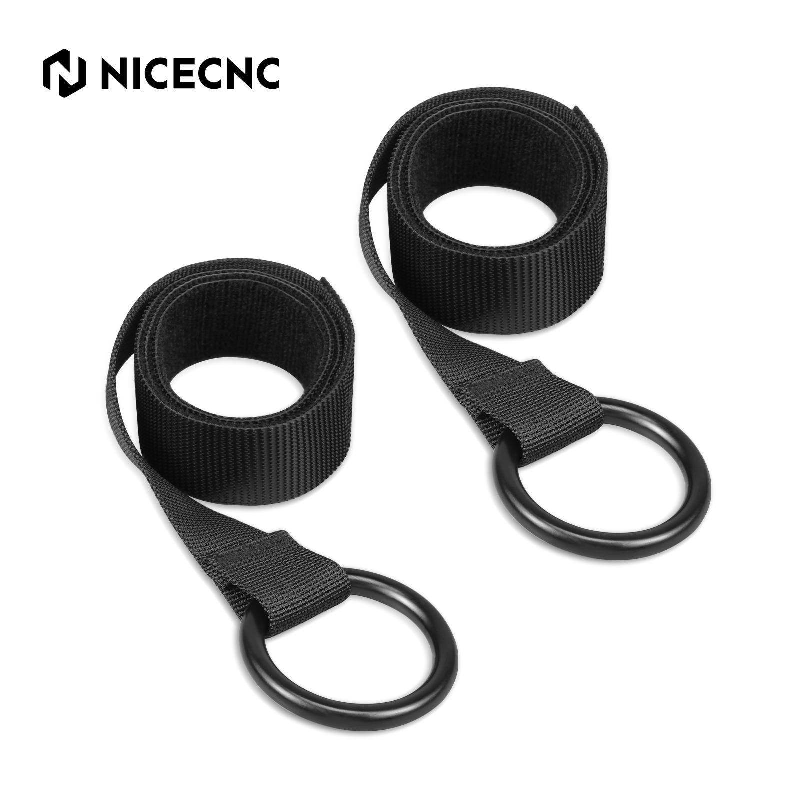NICECNC Rear Luggage Tie Down Straps For KTM Husaberg Husqvarna Honda Beta GasGas Yamaha Suzuki Kawasaki Sherco Ducati ATV UTV