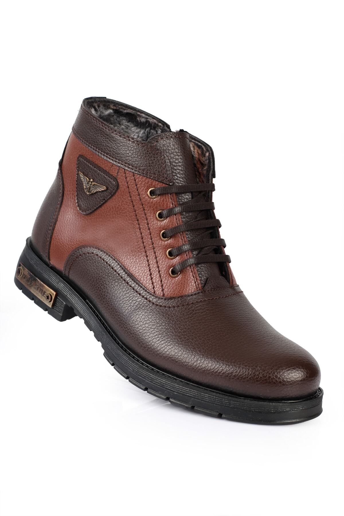 

Men s Fashion Wool Flat Heeled Bootie Cold Proof Furry Boots Shoes 40