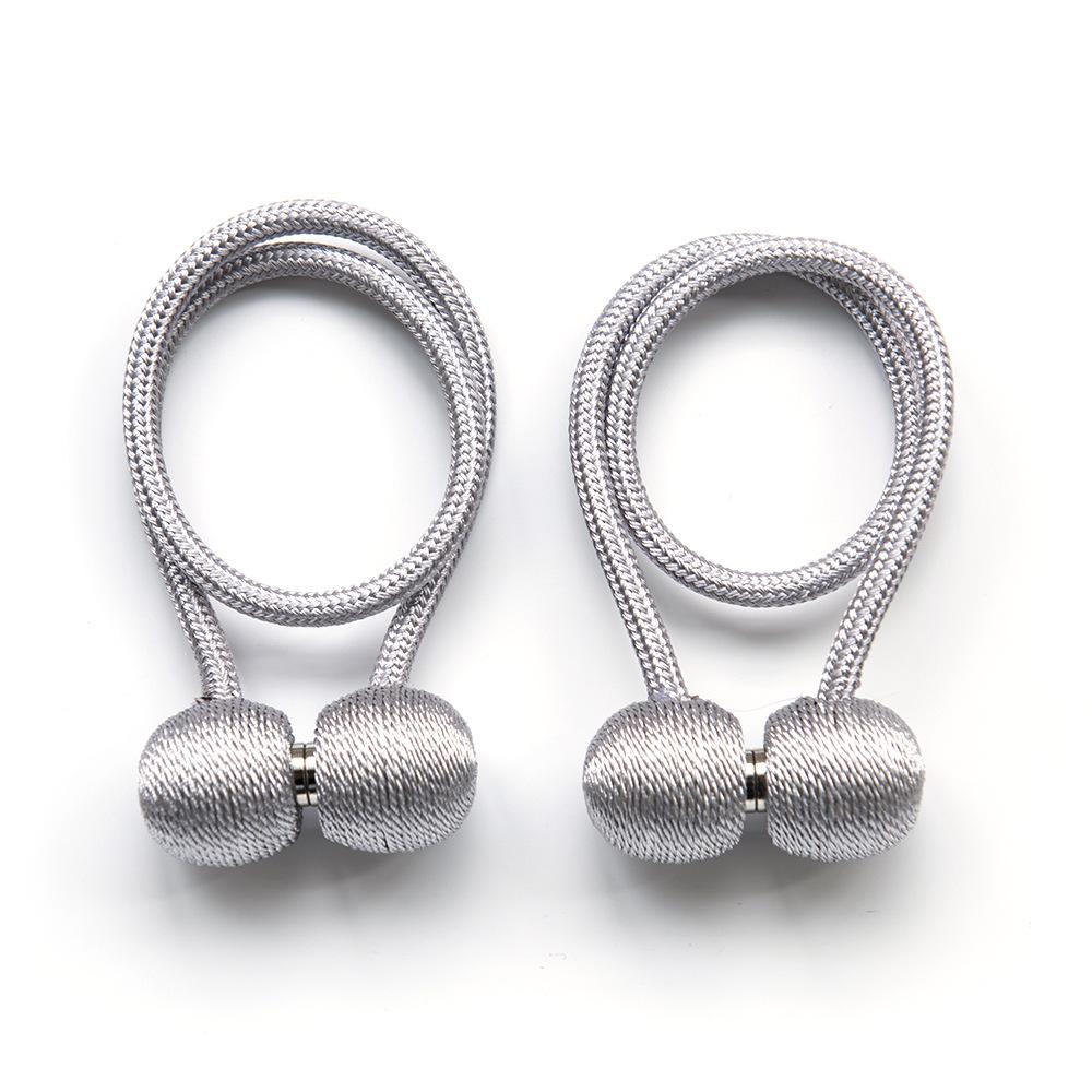 

2Pcs Curtain Tiebacks with Strong Magnet Thick Rope Design Bedroom Living Room Kitchen Durable Plastic Home Decor Accessory 2Pcs