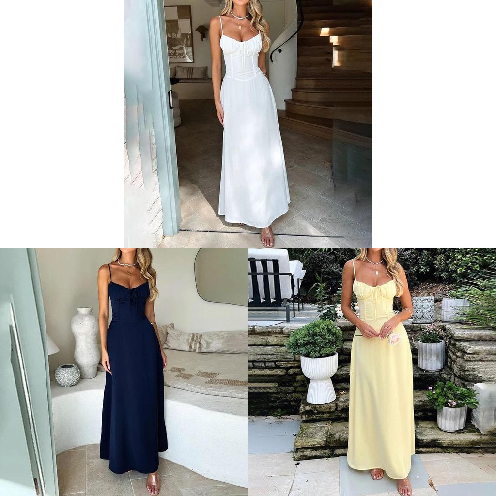 Elegant Spring Dress With Tie Belt For Womens Office Casual In Polyester Fabric