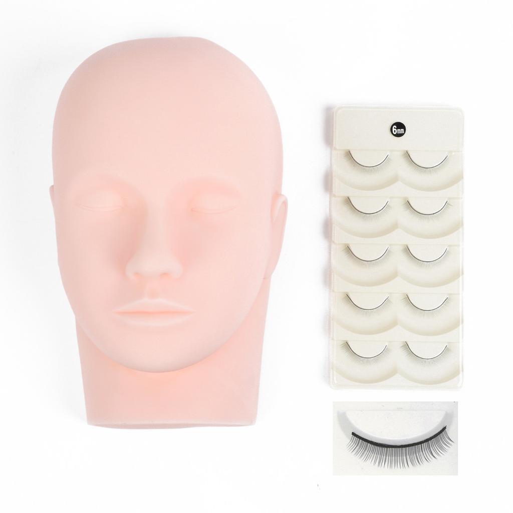 Buy Mannequin Doll Flat Head Practice Lashes Make Up For Eyelash ...