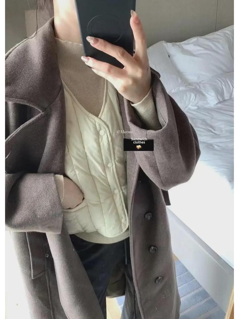 METWO Damen Winddichte Schlankmachende Fleeceweste für Herbst und Winter