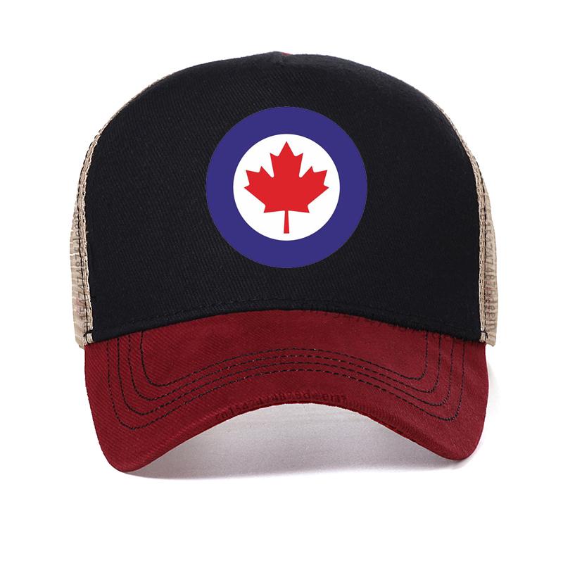 

Canada RCAF Air force Motorcycle Baseball Cap fashion summer Unisex Mesh Trucker hats Adjustable Breathable tactics hats