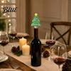 Snowman Wine Corks Christmas Bottle Stopper, Stainless Steel Reusable Cork, Decorative PVC Cartoon Party Favors Toppers Design, Airtight Sealing Plugs
