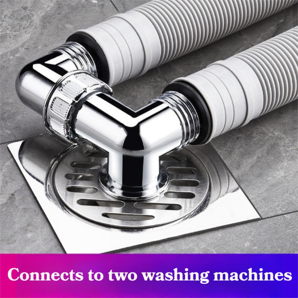 Three-Way Drain Connector Adapter 2-In-1 Universal Drain Adapter Home Laundry Use