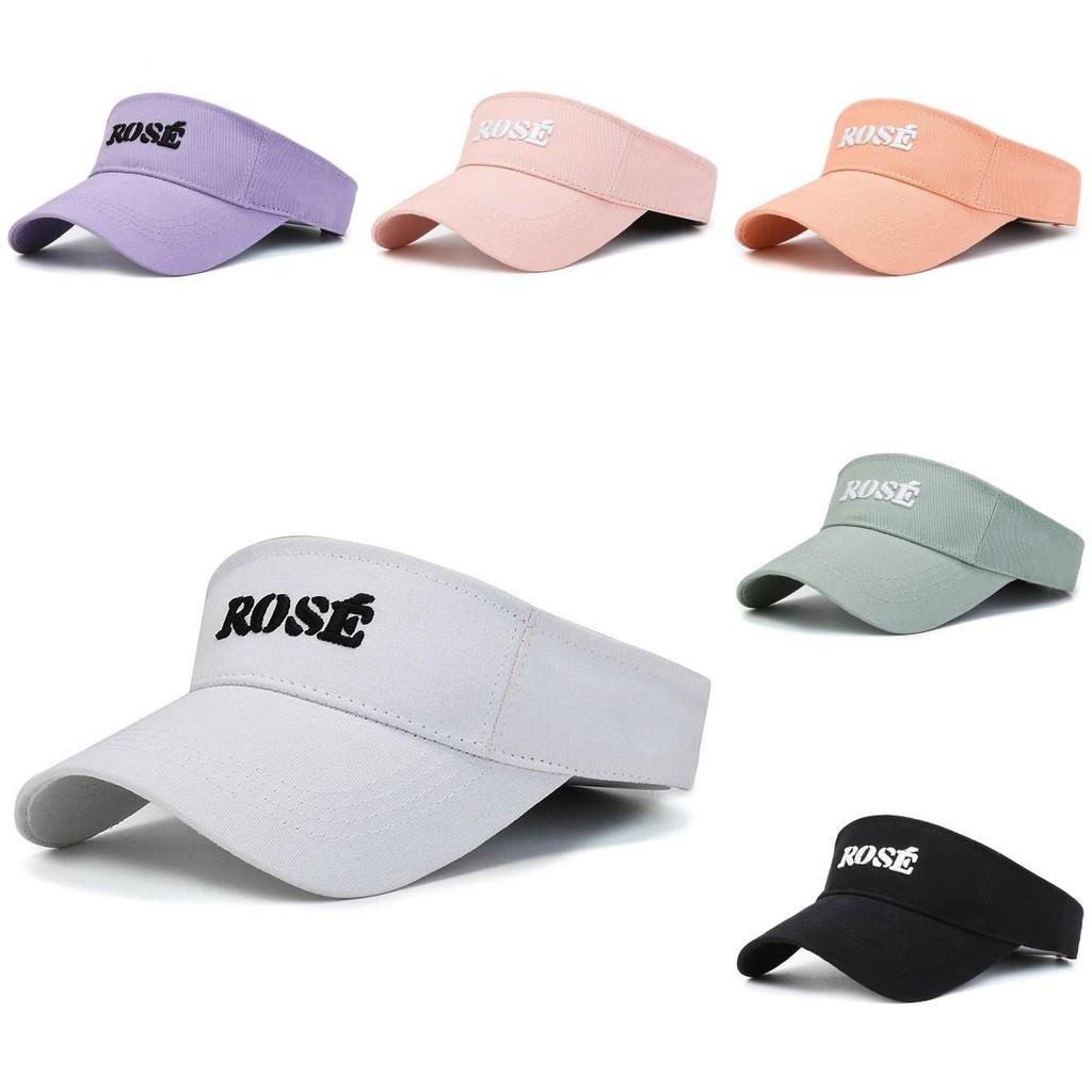 Letter Summer Rose Embroidery Baseball Cap Sporty Visor Cap Sun Gift Protection