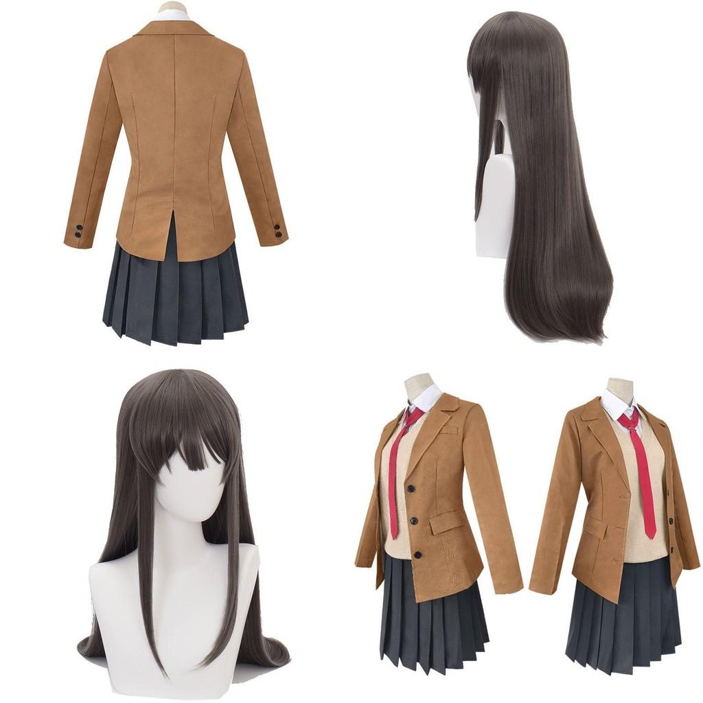 Premium Seishun Buta Yarou Wa Bunny Girl Sakurajima Mai Cosplay Costume Full Set Outfit For Captivating Parties And Events
