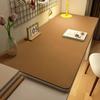 Cream Pebbled Leather Desk Mat - Eco-Friendly, Non-Slip, and Durable